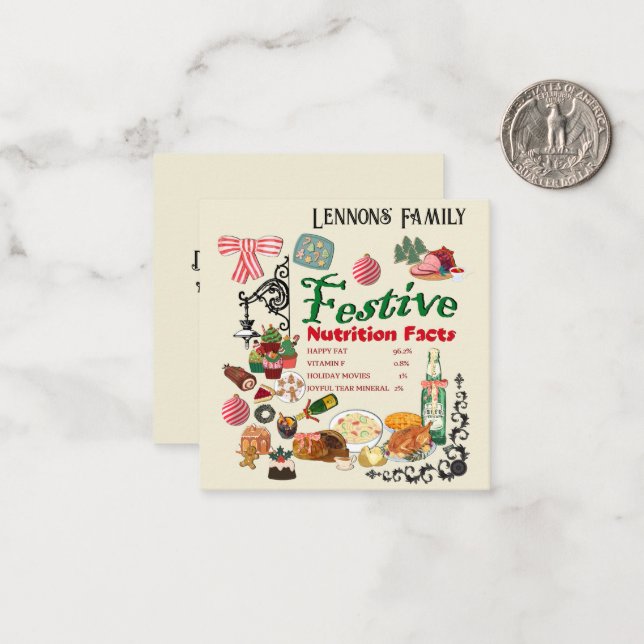 Cartão De Notas Mikitiez festivechristmas recipe baking holiday (Frente/Verso In Situ)