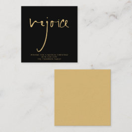 Cartão De Notas MINI | Aproveite Feriado Negro Dourado de Script E