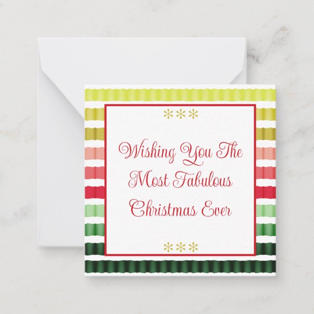 Cartão De Notas Mini colorido de feriado (Frente)