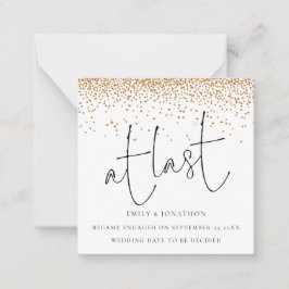 Cartão De Notas MINI | Confetti Dourado com brilho no Noivado Fina