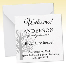 Cartão De Notas Mini Custom Family Reunion Welcome Gift Bag