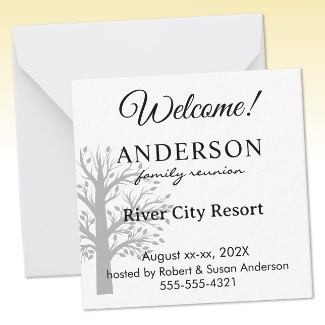 Cartão De Notas Mini Custom Family Reunion Welcome Gift Bag (Criador carregado)