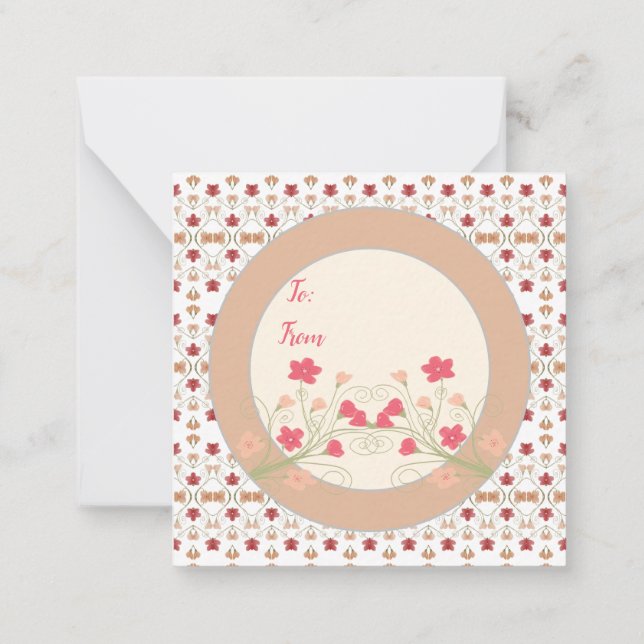 Cartão De Notas Mini E Decorativo Com Envelope (Verso)