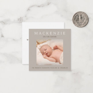 Cartão De Notas Mini Foto Novo Bebê Foto Personalizada 2 lados