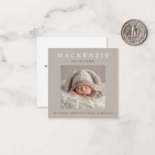 Cartão De Notas Mini Foto Novo Bebê Foto Personalizada 2 lados