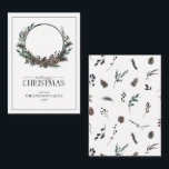 Cartão De Notas Mini Modern Black Winter Wreath Feliz Natal<br><div class="desc">Que melhor maneira de espalhar alegria de Natal do que com a nossa Mini Moderna Marcha Negra de inverno Feliz Cartão de Natal? Esta bela placa 3, 5x2, 5 apresenta uma coroa branca, preta e moderna adornada com elementos botânicos como pínus cones e bagas. A palavra "Feliz" é escrita elegantemente...</div>
