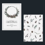 Cartão De Notas Mini Modern Black Winter Wreath Feliz Natal<br><div class="desc">Que melhor maneira de espalhar alegria de Natal do que com a nossa Mini Moderna Marcha Negra de inverno Feliz Cartão de Natal? Esta bela placa 3, 5x2, 5 apresenta uma coroa branca, preta e moderna adornada com elementos botânicos como pínus cones e bagas. A palavra "Feliz" é escrita elegantemente...</div>