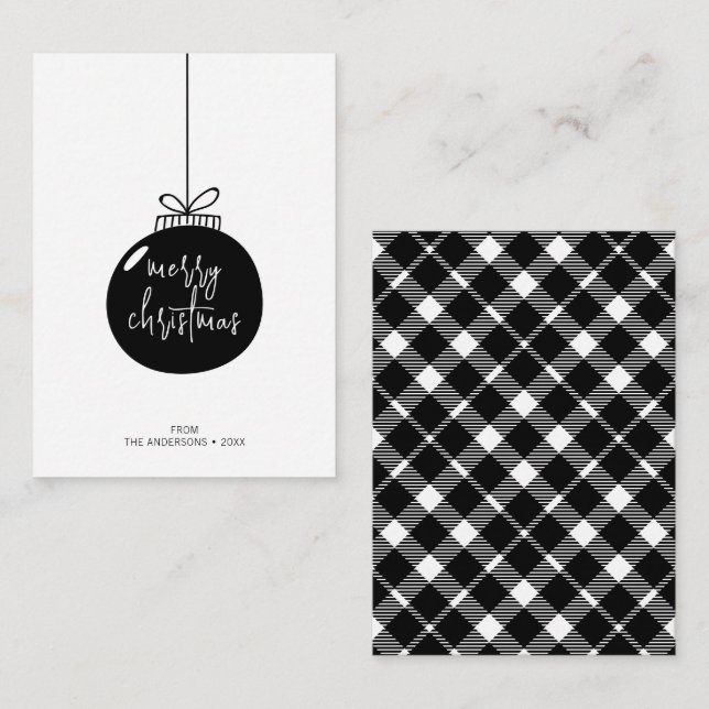 Cartão De Notas Mini Moderno Feliz Natal Feriado (Frente/Verso)