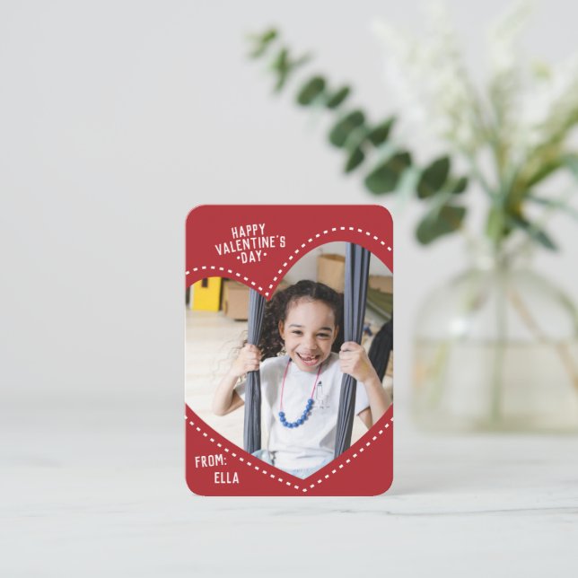 Cartão De Notas Mini Namorados | Placa de Nota de Coração do cheio (Em pé/Frente)