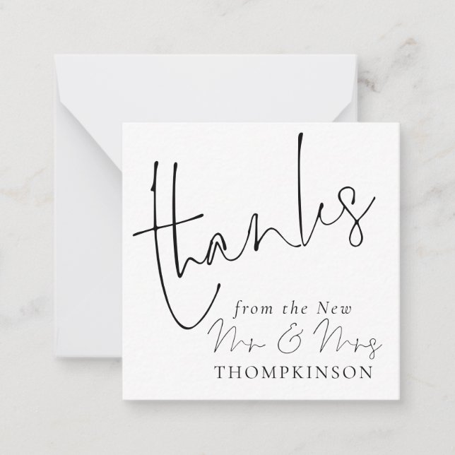 Cartão De Notas MINI | Roteiro Novo Sr. Casando Qualquer Obrigado  (Frente)