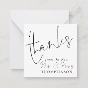 Cartão De Notas MINI   Roteiro Novo Sr. Casando Qualquer Obrigado