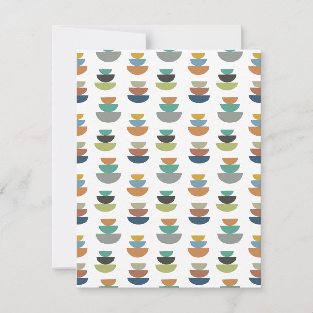 Cartão De Notas Minimalismo moderno do século médio (Frente)