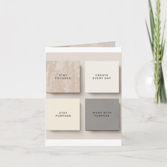 Cartão De Notas Minimalist Inspirational Notes | Modern Of (Frente)