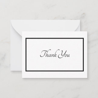 Cartão De Notas Minimalist Thank You Card