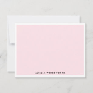 Cartão De Notas Minimalista Clássico Elegante Branco Branco Brilha