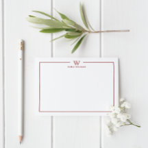 Mínimo de Monograma da Família Formal Vermelha Esc