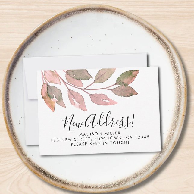 Cartão De Notas Miniplaca de lançamento de novo endereço de orçame (Criador carregado)