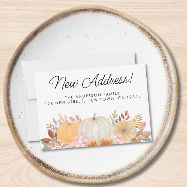 Cartão De Notas Miniplaca de lançamento de novo endereço de orçame (Criador carregado)