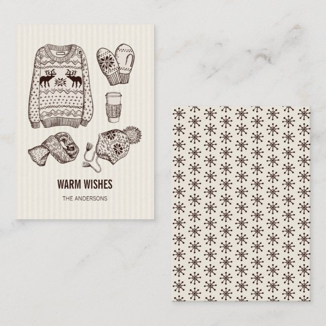 Cartão De Notas Miniplaca de Mini Nota de Feriado Quente (Frente/Verso)