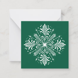 Cartão De Notas Miniplaca de Natal verde e branca