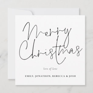 Cartão De Notas Minitamanho Estilo manuscrito Feliz Natal