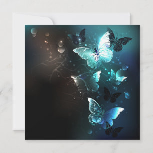 Cartão De Notas Mint Night Butterflies