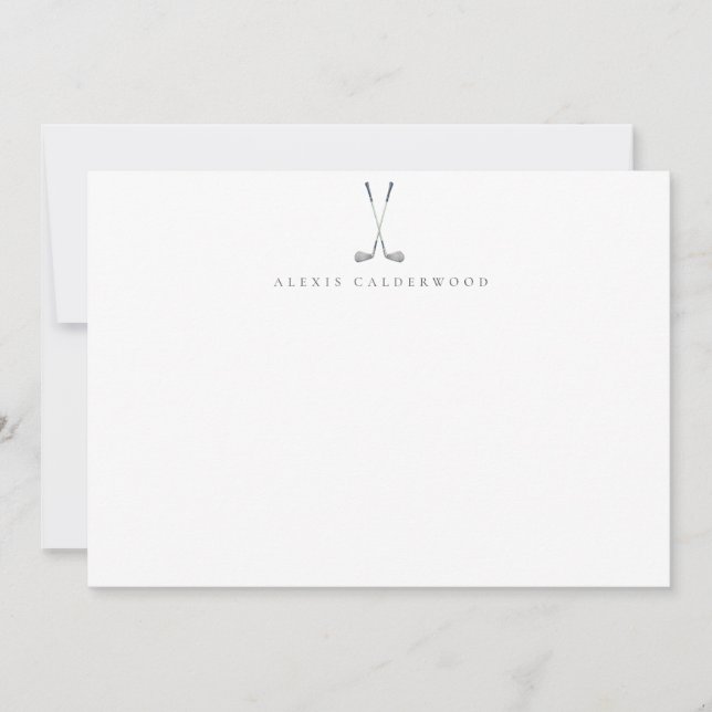 Cartão De Notas Modern Golfers Personalized (Frente)