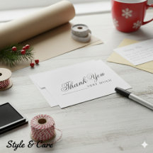 Modern Minimalist Thank You Very Much Note Card