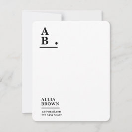 Cartão De Notas Modern Monogram Blush Pink Feminine Design