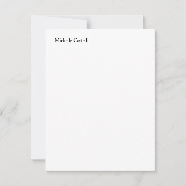 Cartão De Notas Modern Professional Unified Add Your Name (Frente)