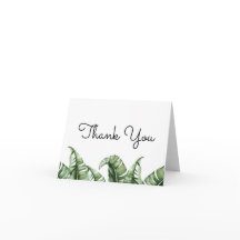 Moderna do século meio Banana Leaf Obrigado