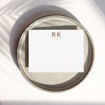 Moderna Tendência Minimalista Dourada Dois Monogra