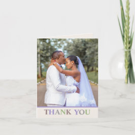 Cartão De Notas Moderno Amor Agradecimento de Casamento Personaliz