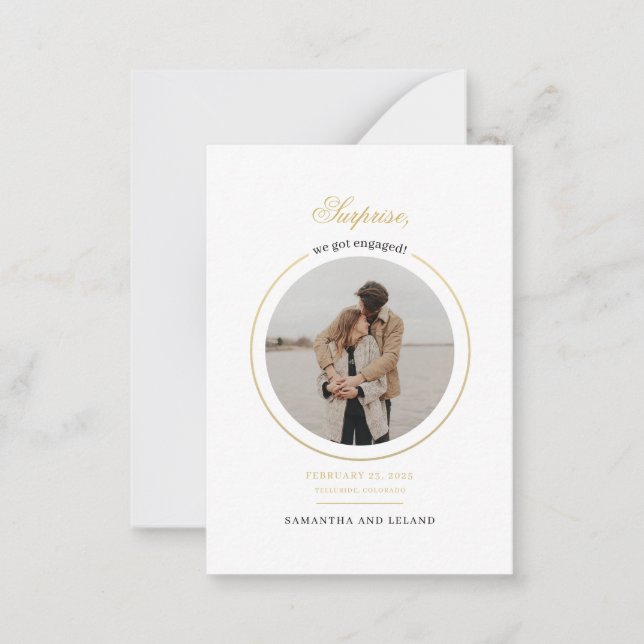 Cartão De Notas Moderno, temos Festa de noivado de Fotos Envolvida (Frente)