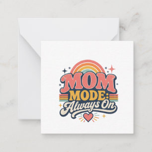 Cartão De Notas Modo Mamãe Sempre Ativado Presente do Dia das Mães
