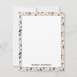 Cartão De Notas Moldura de Terraço com Pedaços de Vidro Colorido