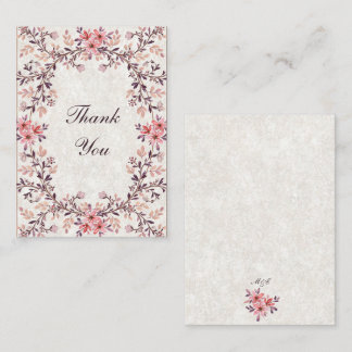 Cartão De Notas Moldura Floral Aquarela Romântica - Outono Rústico