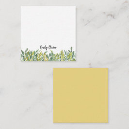 Cartão De Notas Moldura Moderna de Watercolor - Nome Personalizado