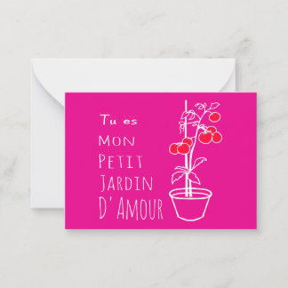 Cartão De Notas Mon jardin d'amour sur ma carte de voeux.