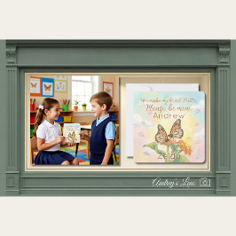 Cartão De Notas Monarch Butterfly Pollinator Classroom Valentine 