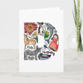 Cartão De Notas Monogram "D" note card
