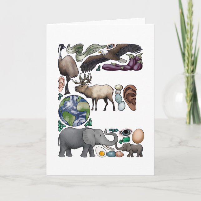 Cartão De Notas Monogram "E" note card (Frente)