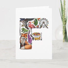 Cartão De Notas Monogram "F" note card