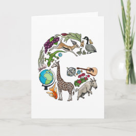 Cartão De Notas Monogram "G" note card