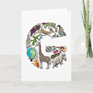 Cartão De Notas Monogram "G" note card