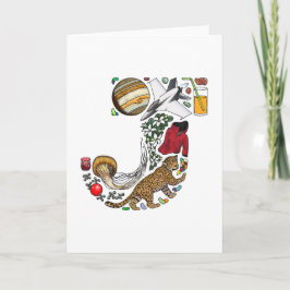 Cartão De Notas Monogram "J" note card