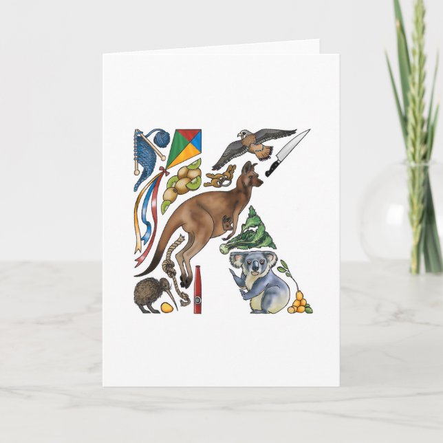 Cartão De Notas Monogram "K" note card (Frente)