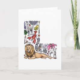 Cartão De Notas Monogram "L" note card