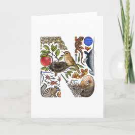 Cartão De Notas Monogram "N" note card