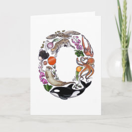 Cartão De Notas Monogram "O" note card